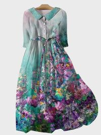 Vestido de flores degradado