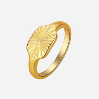 Aurora | Anillo rayo de sol de oro de 18 quilates