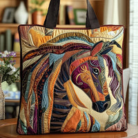 Bolso ilustrado | Caballo en mosaico multicolor