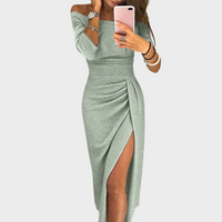 Evelina | Vestido elegante con hombros descubiertos