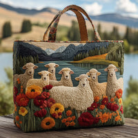 Bolso ilustrado | Ovejas junto al lago