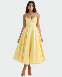 Vestido midi amarillo