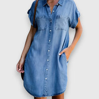 Paula | Vestido vaquero moderno y elegante para ocasiones especiales