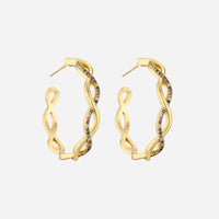 Julia | Pendientes ondulados de oro de 18 quilates