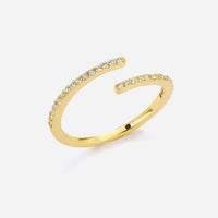 Eliana | Anillo clásico con circonita de oro de 18 quilates