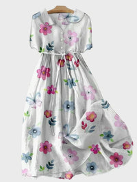 Vestido con flores de primavera
