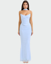 Laura | Vestido largo drapeado
