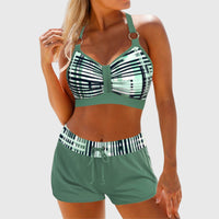 Janet | Bikini de talle alto acanalado