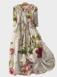Vestido largo botánico