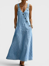 Vera | Vestido vaquero largo con botones