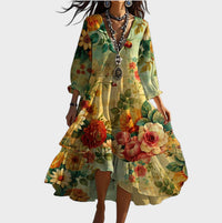 Marina | Vestido boho elegante con estampado floral