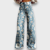 Eliana | Vaqueros boho con estampado floral