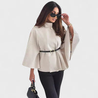Lea | Abrigo elegante con mangas mariposa y cinturón