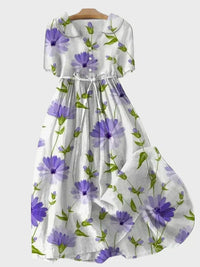 Vestido de flores color lavanda