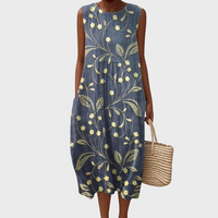 Elia | Vestido holgado de algodón de flores