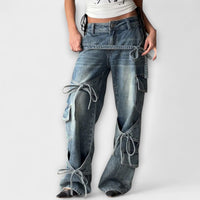 Paloma | Pantalón vaquero práctico con nudo