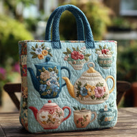 Bolso ilustrado | Teteras de flores