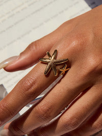 Micaela | Anillo abierto de estrella de mar