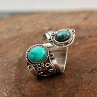 Anillo vintage en espiral de plata turca