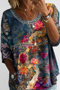 Nicole | Blusa vaquera vintage de flores