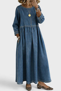 Clara | Vestido vaquero con cuello Peter Pan