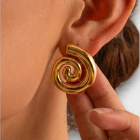 Jimena | Pendientes en espiral modernos y ligeros