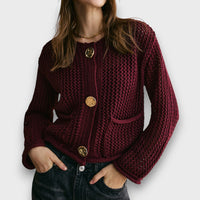Jésica | Cárdigan color burdeos