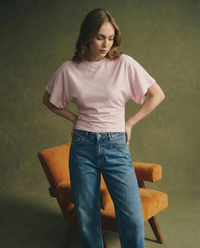 Arden | Camiseta de algodón drapeada