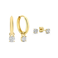 Cristina | Pendientes con diamantes de oro de 18 quilates