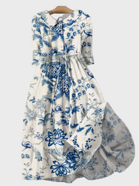 Vestido de flores de porcelana