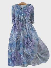Vestido de flores al atardecer