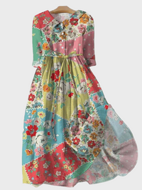 Vestido de flores multicolor