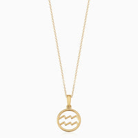 Rosalía | Collar con símbolo del zodiaco de oro de 18 quilates