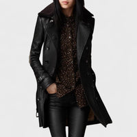 María | Chaqueta de piel elegante 3/4