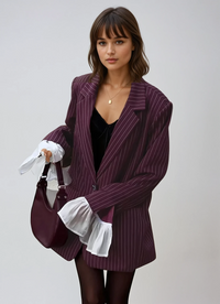 Flora | Blazer color vino tinto