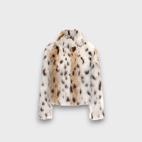 Leonor | Abrigo de pelo sintético con estampado animal