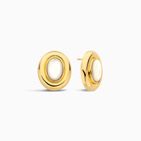 Amelia | Pendientes de botón de oro de 18 quilates