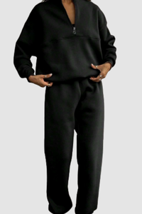 Conjunto de sudadera con cremallera