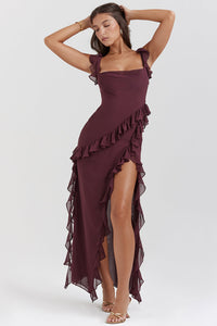 Melisa | Vestido con volantes asimétricos