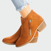 Botas ortopédicas de piel premium de invierno con tacón