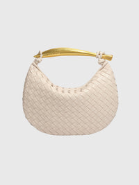 Blanca | Bolso trenzado estructurado de lujo