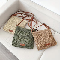 Bolso de hombro elegante de fibra natural