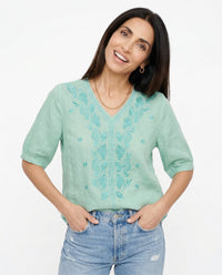 Eloria | Blusa de algodón con escote en V