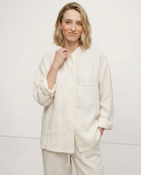 Magdalena | Camisa de lino con cuello mao