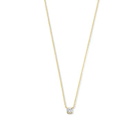 Isabel | Collar con moissanita en oro de 14 quilates