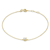 Dalia | Pulsera con piedra moissanita en oro de 14 quilates