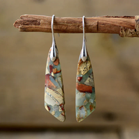 Pendientes vintage con piedra natural