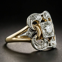 Florencia | Anillo dorado con circonita