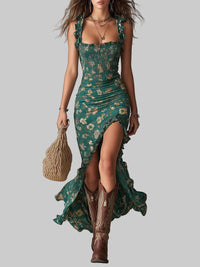 Micaela | Vestido largo boho retro