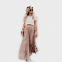 Esperanza | Falda maxi plisada